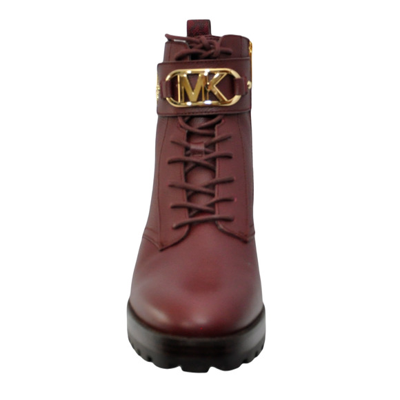 Michael Kors Kincaid Leather Combat Boot Lace Up Bootie Merlot 6/6.5/7/7.5/8 Nib - Picture 8 of 11